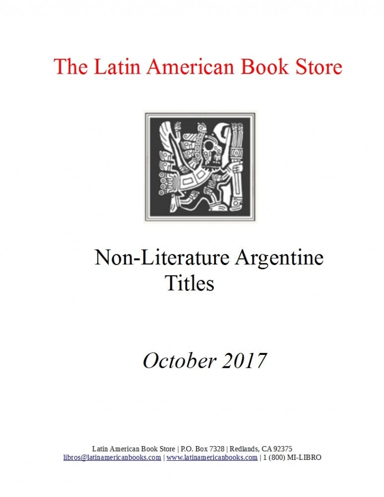 Non-Literature Argentine Titles -- October 2017